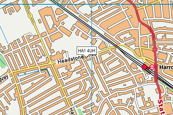 HA1 4UH map - OS VectorMap District (Ordnance Survey)