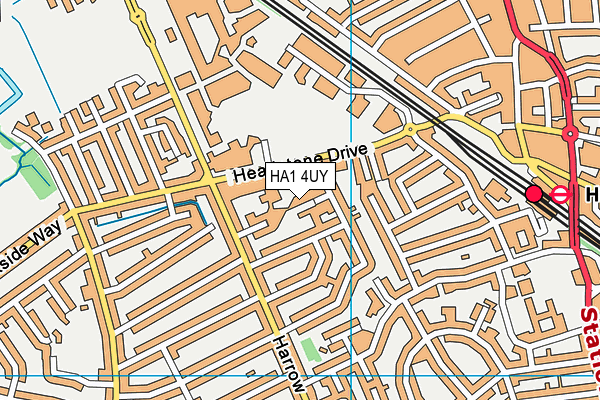 HA1 4UY map - OS VectorMap District (Ordnance Survey)