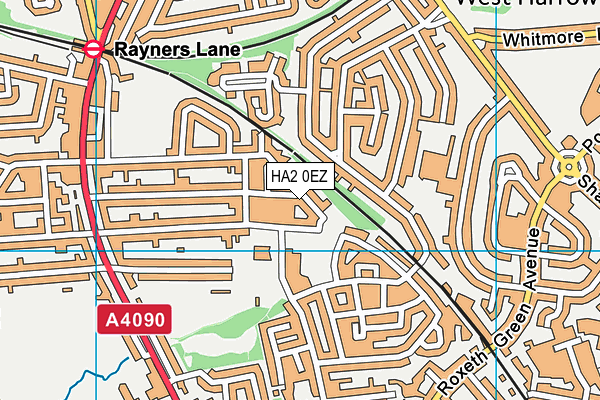 HA2 0EZ map - OS VectorMap District (Ordnance Survey)