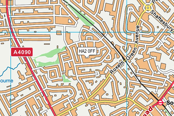 HA2 0FF map - OS VectorMap District (Ordnance Survey)
