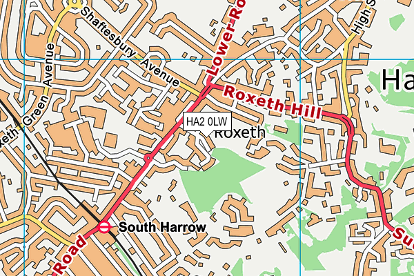 Hillview Nursery School map (HA2 0LW) - OS VectorMap District (Ordnance Survey)