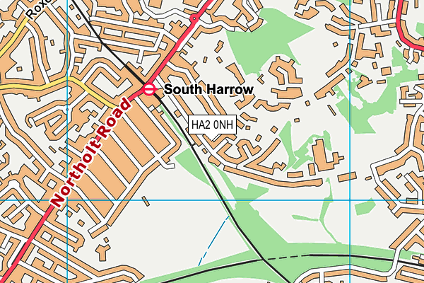 HA2 0NH map - OS VectorMap District (Ordnance Survey)