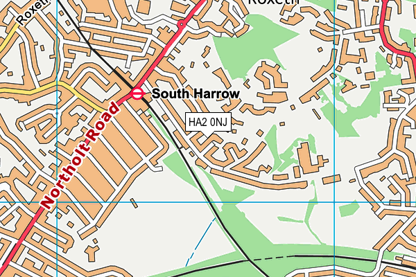 HA2 0NJ map - OS VectorMap District (Ordnance Survey)