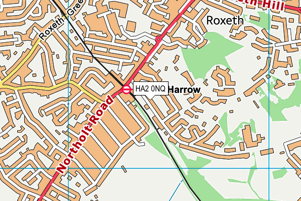 HA2 0NQ map - OS VectorMap District (Ordnance Survey)