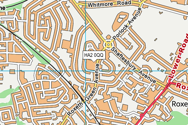 HA2 0QQ map - OS VectorMap District (Ordnance Survey)