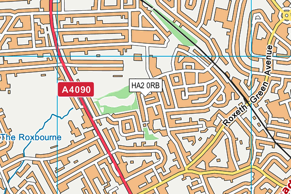 HA2 0RB map - OS VectorMap District (Ordnance Survey)