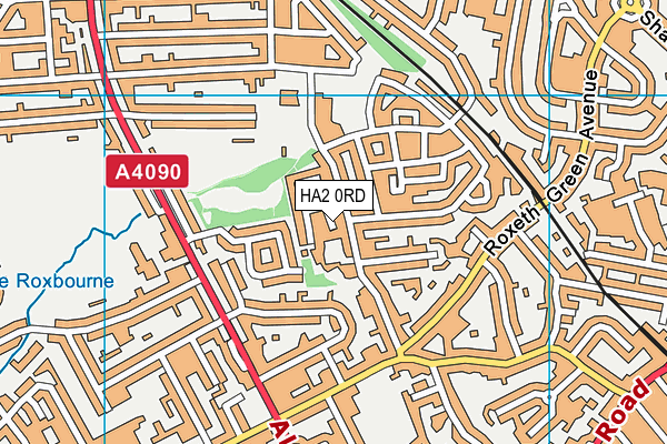 HA2 0RD map - OS VectorMap District (Ordnance Survey)