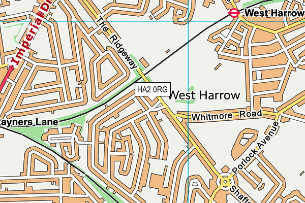 HA2 0RG map - OS VectorMap District (Ordnance Survey)