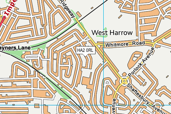 HA2 0RL map - OS VectorMap District (Ordnance Survey)