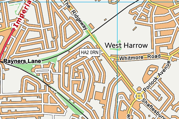 HA2 0RN map - OS VectorMap District (Ordnance Survey)