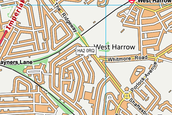 HA2 0RQ map - OS VectorMap District (Ordnance Survey)