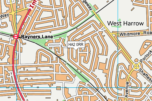 HA2 0RR map - OS VectorMap District (Ordnance Survey)