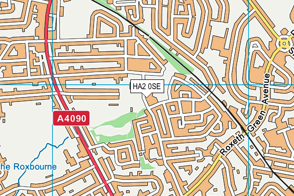 HA2 0SE map - OS VectorMap District (Ordnance Survey)