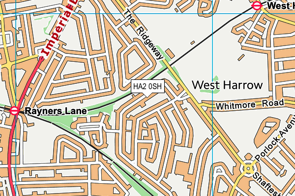HA2 0SH map - OS VectorMap District (Ordnance Survey)
