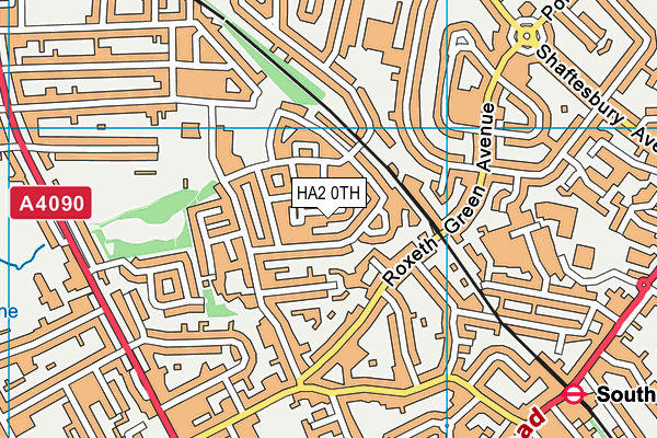 HA2 0TH map - OS VectorMap District (Ordnance Survey)