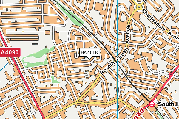 HA2 0TR map - OS VectorMap District (Ordnance Survey)