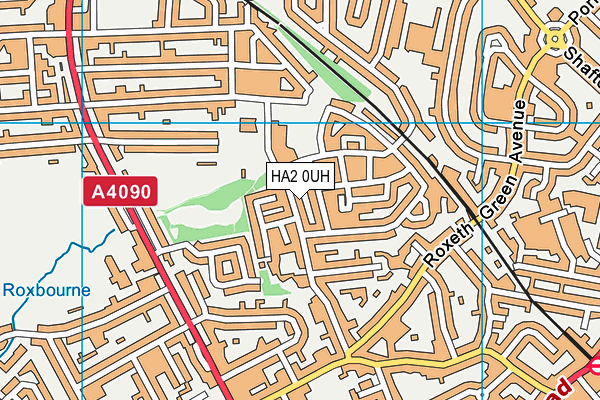 HA2 0UH map - OS VectorMap District (Ordnance Survey)