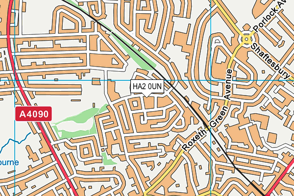 HA2 0UN map - OS VectorMap District (Ordnance Survey)