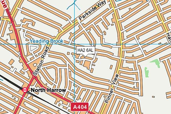 HA2 6AL map - OS VectorMap District (Ordnance Survey)