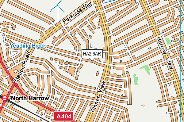 HA2 6AR map - OS VectorMap District (Ordnance Survey)