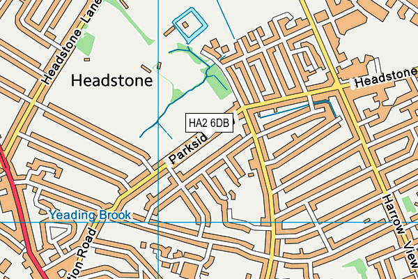 HA2 6DB map - OS VectorMap District (Ordnance Survey)