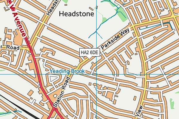 HA2 6DE map - OS VectorMap District (Ordnance Survey)