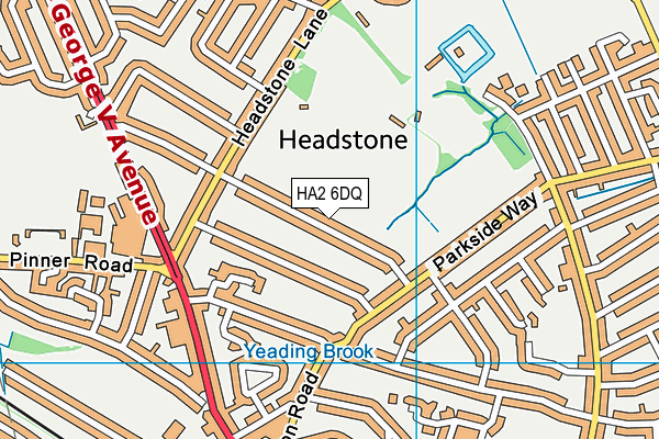 HA2 6DQ map - OS VectorMap District (Ordnance Survey)