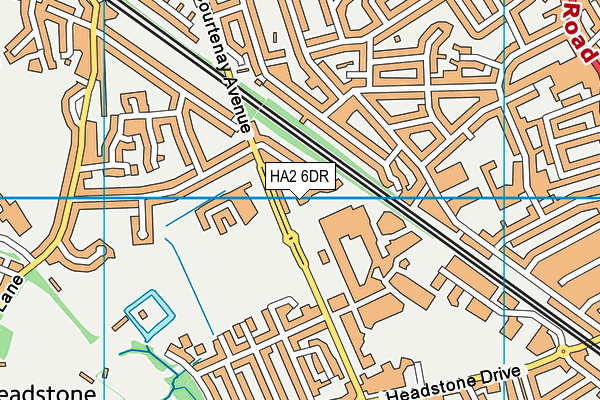 HA2 6DR map - OS VectorMap District (Ordnance Survey)