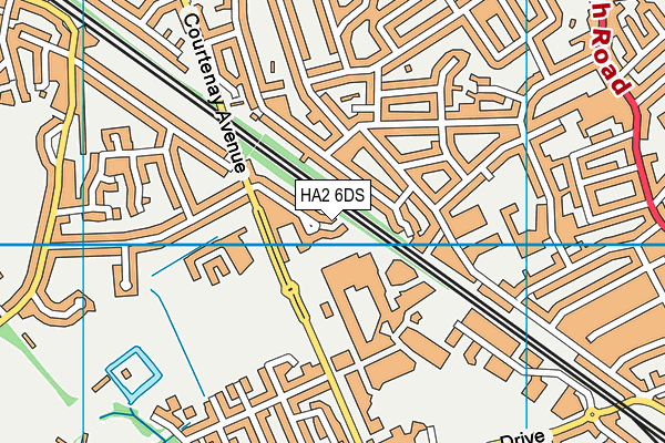 HA2 6DS map - OS VectorMap District (Ordnance Survey)