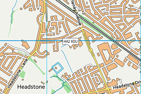 HA2 6DU map - OS VectorMap District (Ordnance Survey)