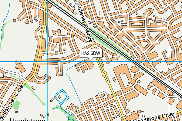 HA2 6DW map - OS VectorMap District (Ordnance Survey)