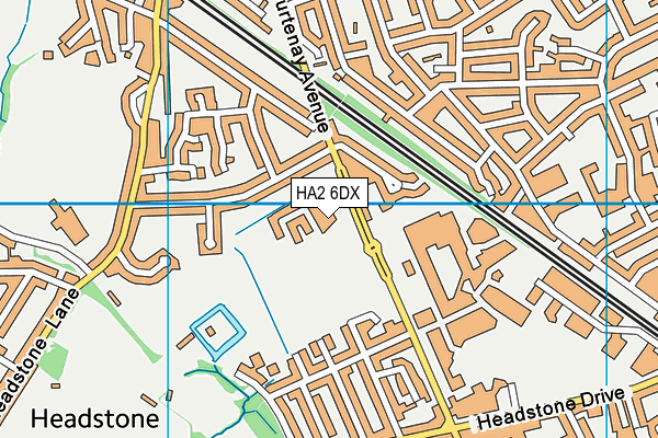 HA2 6DX map - OS VectorMap District (Ordnance Survey)