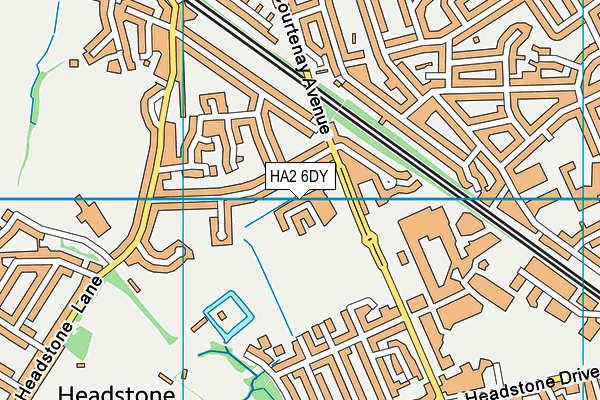 HA2 6DY map - OS VectorMap District (Ordnance Survey)