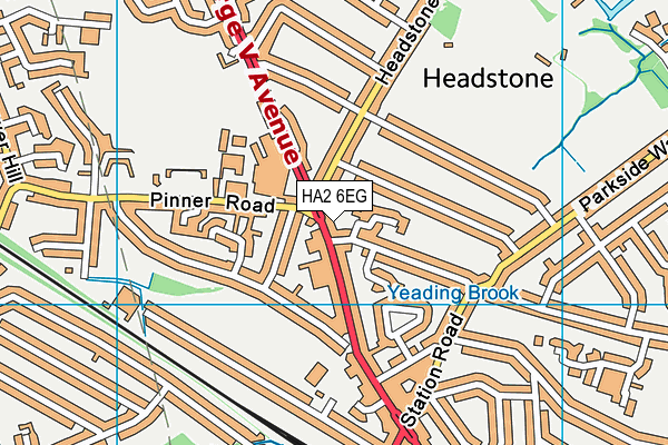 HA2 6EG map - OS VectorMap District (Ordnance Survey)