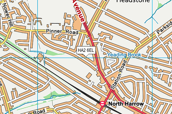 HA2 6EL map - OS VectorMap District (Ordnance Survey)