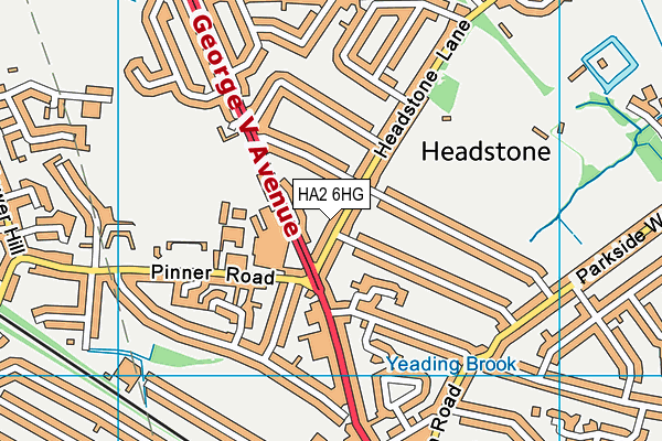 HA2 6HG map - OS VectorMap District (Ordnance Survey)