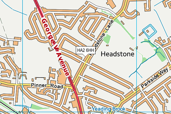 HA2 6HH map - OS VectorMap District (Ordnance Survey)