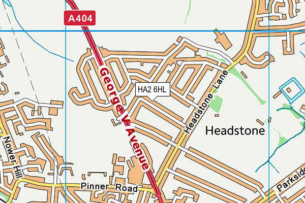 HA2 6HL map - OS VectorMap District (Ordnance Survey)