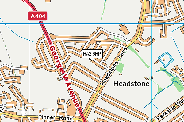 HA2 6HP map - OS VectorMap District (Ordnance Survey)