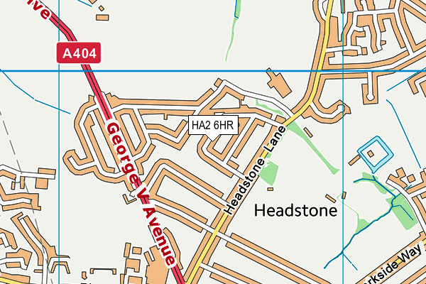 HA2 6HR map - OS VectorMap District (Ordnance Survey)