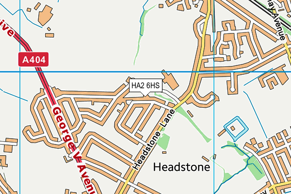 HA2 6HS map - OS VectorMap District (Ordnance Survey)