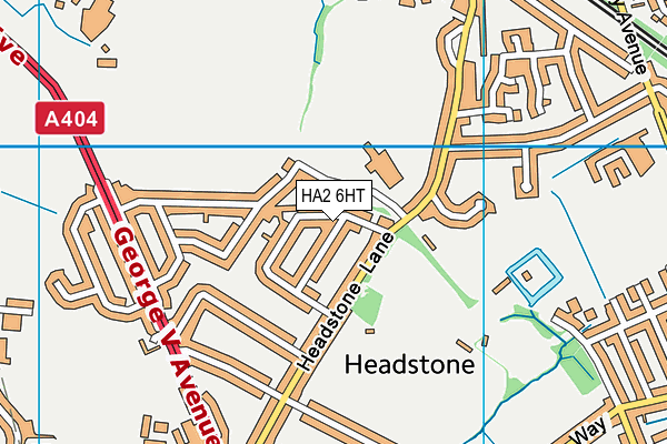 HA2 6HT map - OS VectorMap District (Ordnance Survey)
