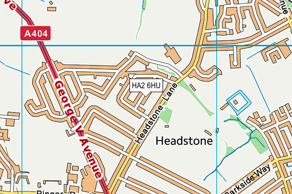 HA2 6HU map - OS VectorMap District (Ordnance Survey)