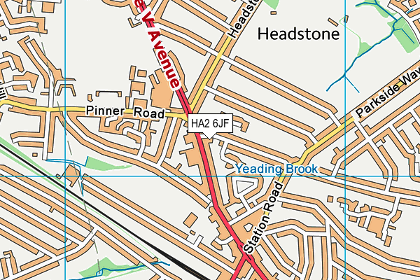 HA2 6JF map - OS VectorMap District (Ordnance Survey)
