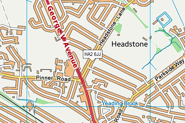 HA2 6JJ map - OS VectorMap District (Ordnance Survey)