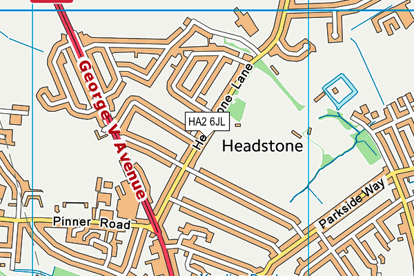 HA2 6JL map - OS VectorMap District (Ordnance Survey)