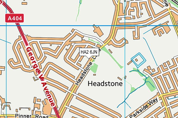 HA2 6JN map - OS VectorMap District (Ordnance Survey)