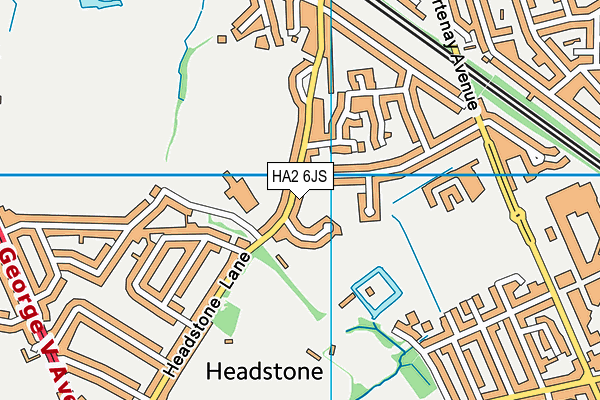 HA2 6JS map - OS VectorMap District (Ordnance Survey)