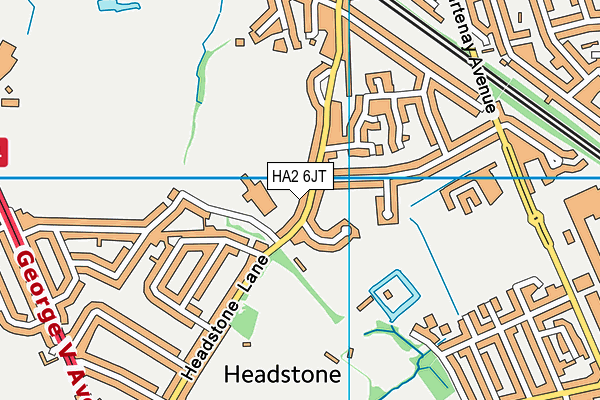 HA2 6JT map - OS VectorMap District (Ordnance Survey)
