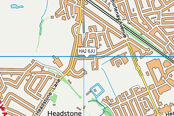 HA2 6JU map - OS VectorMap District (Ordnance Survey)